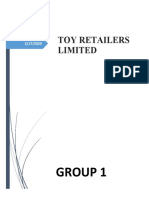 Toy Retailers Limited: Group 1
