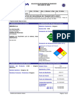 Hoja de Dato de Seguridad Transporte