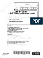 Pakistan Studies: Paper 1: The History and Heritage of Pakistan