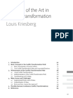 Louis Kriesberg: The State of The Art in Conflict Transformation