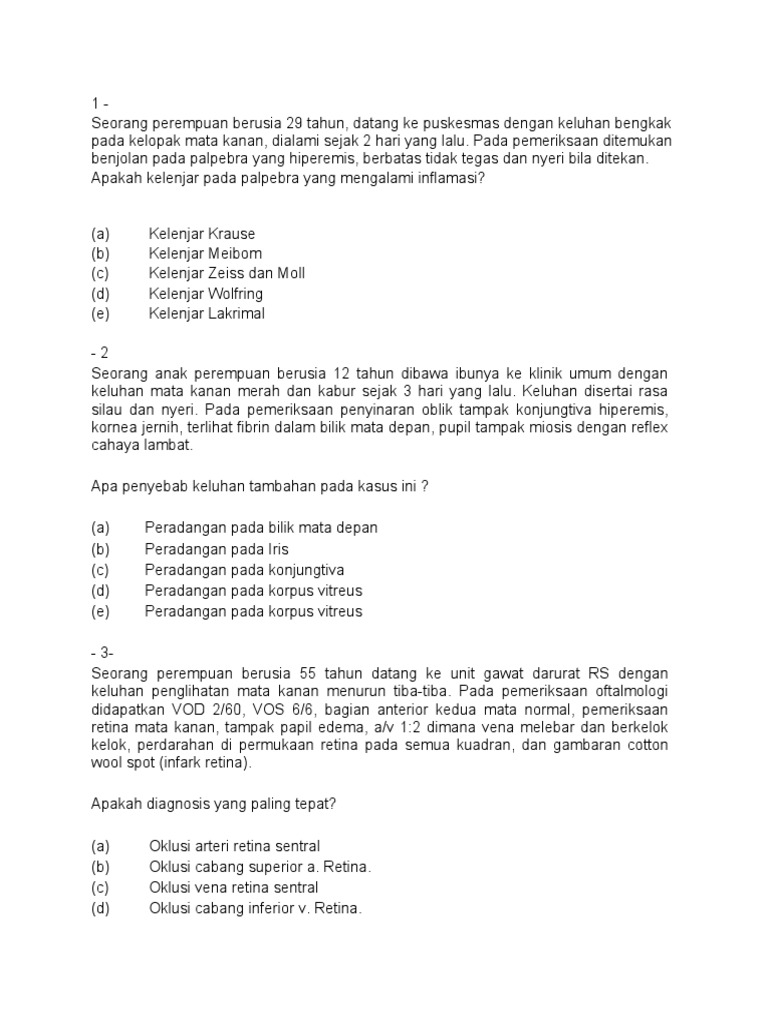 Latihan Soal Mata 2 | PDF | Sains & Matematika
