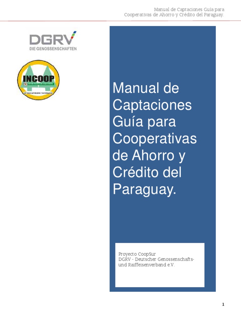 Manual de Captaciones para Cooperativas | PDF | Cooperativa | Interés
