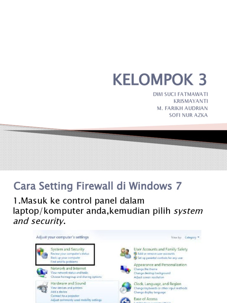 Panduan Firewall & Sharing Windows 7 | PDF