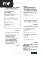 Intermediate End of Course Test: Listening Grammar