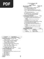 2 Term Examination - 2019 Class-III Subject-Computer: Time