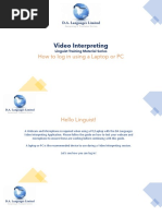 Video Interpreting: How To Log in Using A Laptop or PC