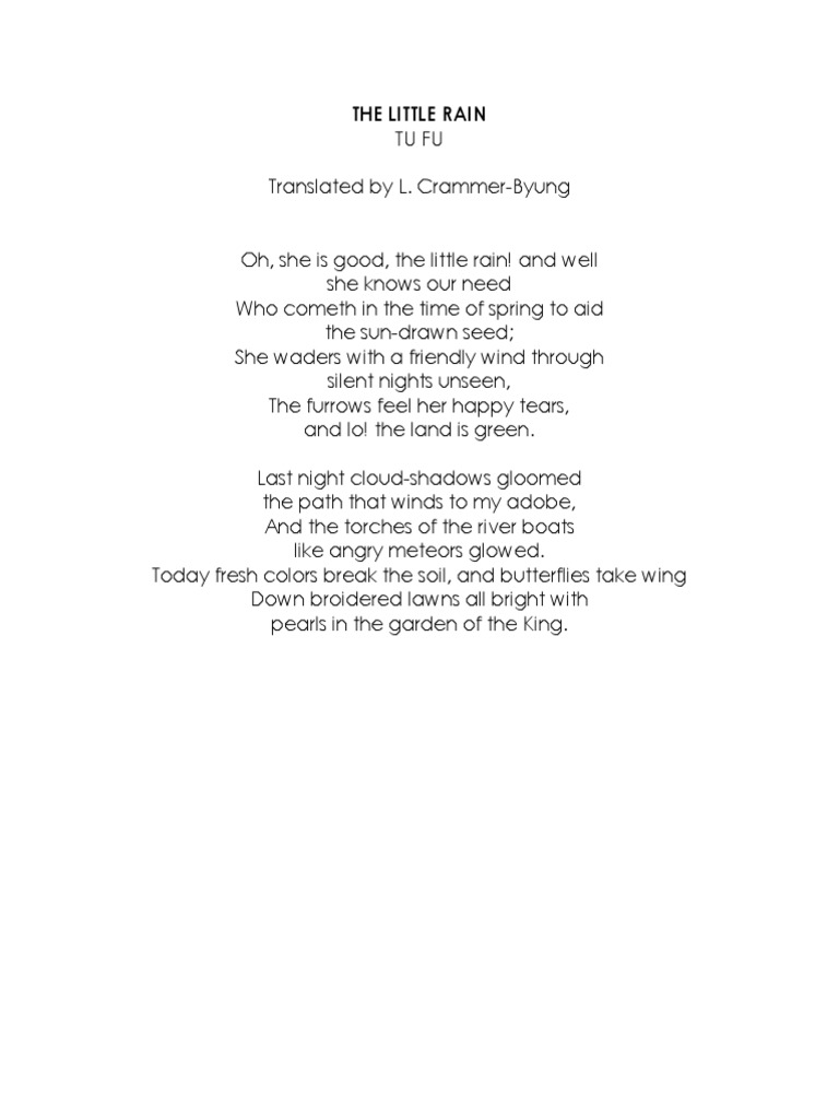 The Little Rain by Tufu PDF PDF