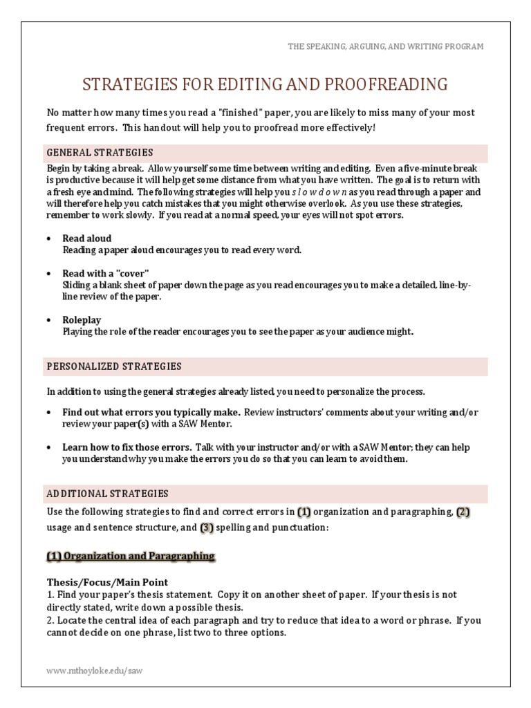 Effective Editing and Proofreading Tips | PDF | Comma | Grammar