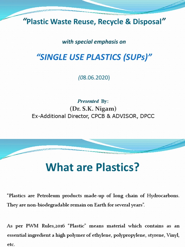 Managing Single Use Plastics Effectively | PDF | Plastic | Waste Management