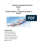 Research Methods For Management Project On Aviation Industry: Congestion Problem at Airports