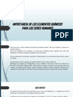 Importancia de Los Elementos Químicos para Los Seres PDF