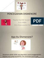 Pencegahan Dismenore