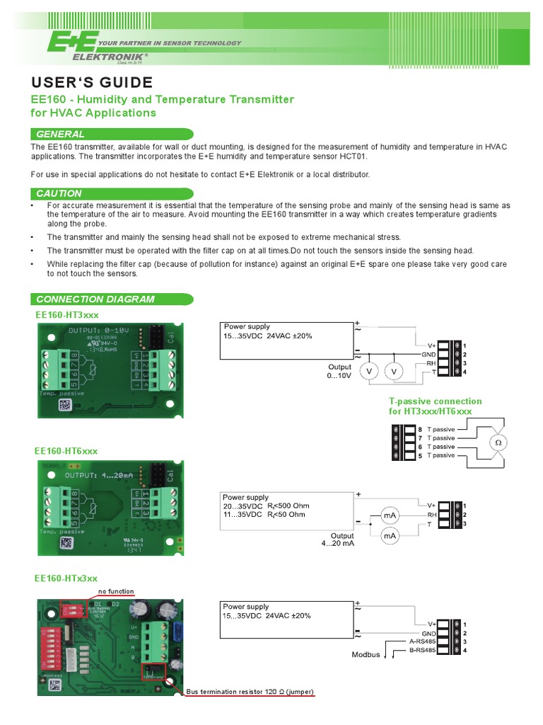 E+E - EE160 HVAC Humidity and Temperature Sensor