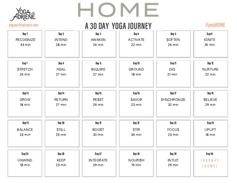 30-Day Yoga Journey Guide | PDF | Art | Wellness