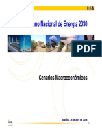 Plano Nacional de Energia 2030: Cenários Macroeconômicos