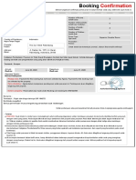 Booking Confirmation The Zuri Hotel Palembang