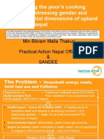 Modernizing The Poor's Cooking Energy - Addressing Gender and Environmental Dimensions of Upland Poverty in Nepal - Presentation