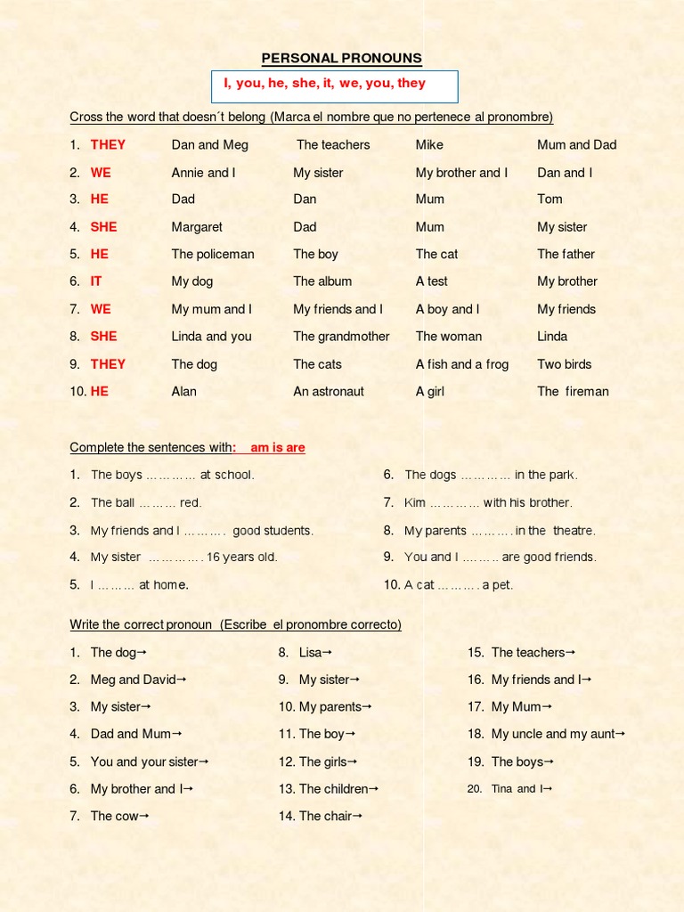 I, You, He, She, It, We, You, They | PDF