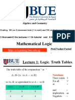 Mathematical Logic: Algebra and Geometry