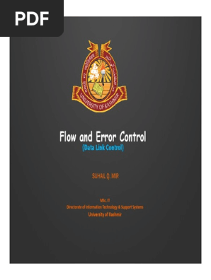 Flow and Error Control in Data Link Layer | PDF | Transmission