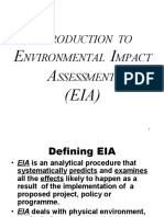 Introduction To Nvironmental Mpact Ssessment: E I A (EIA)