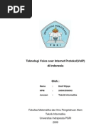 Download Makalah Jaringan Komputer - Teknologi Voice Over Internet Protokol VoIP by Junaedi Pratama SN46994016 doc pdf