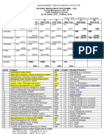 ENERGY MANAGEMENT CLASS SCHEDULE