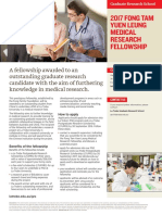 2017 Fong Tam Yuen Leung Medical Research Fellowship