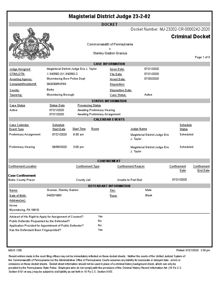 stanley-gracius-docket-sheet-pdf-magistrate-criminal-record