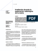 Irradiación Durante La Exploración Radiológica de La Mama: REV. SENOLOGIA Y PATOL. MAM., 7, 1 (11-14), 1994