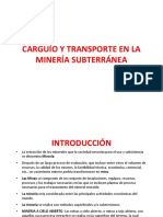 Carguio y Transporte Equipos Mineros Subterraneo