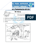 Ficha de Prevención y Contaminacion Del Aire para Primaria