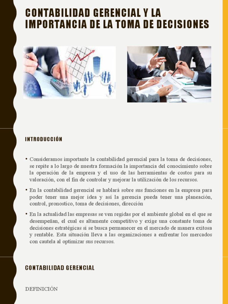 Contabilidad Gerencial y Toma de Decisiones | PDF | Planificación ...