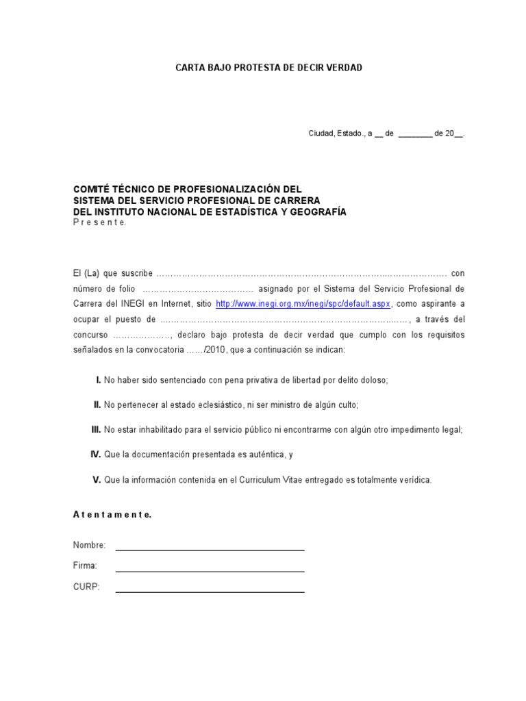 Carta Protesta | PDF