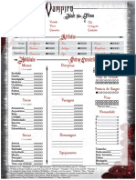 Ficha de Vampiro o Requiem para Idade Das Trevas