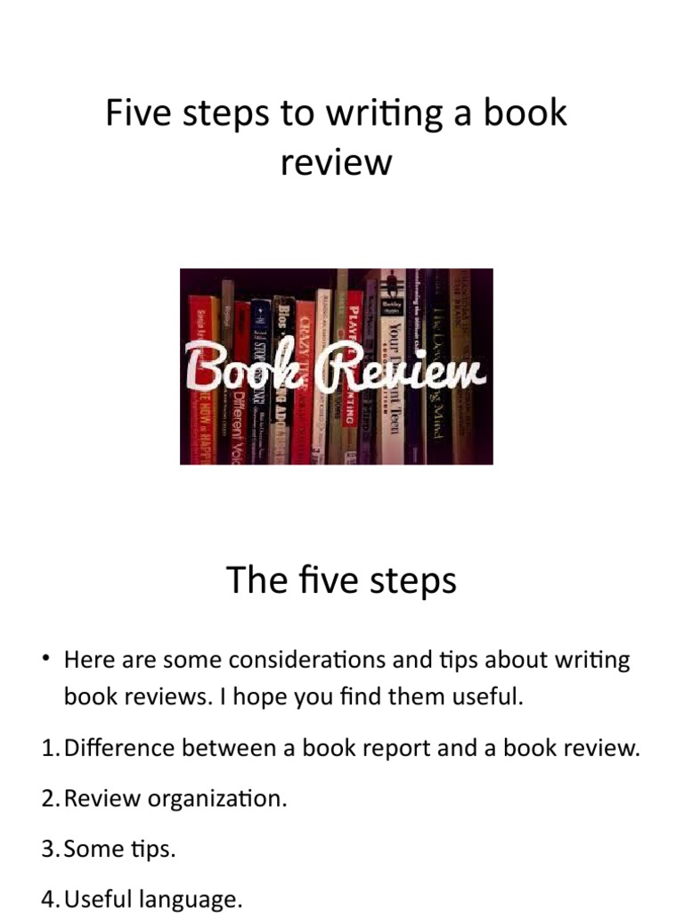 Five Steps To Writing A Book Review PDF Books Essays