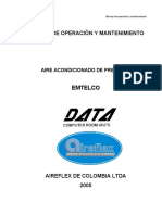 Manual de operación y mantenimiento de aire acondicionado de precisión Aireflex DATA