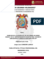 Análisis de La Incidencia de Las Fibras de Acero Dramix en El Comportamiento Elastico Del Concreto Usando Cemento Ip PDF