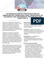 Recomendación de Configuración de Ambulancias PRIME