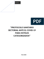 Protocolo Sanitario Sectorial Ante El Covid-19 para Hoteles Categorizados