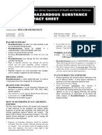 Hexachlorobenzene: Hexachlorobenzene Can Irritate The Nose and 0.002 mg/m3 Averaged Over An 8-Hour Workshift