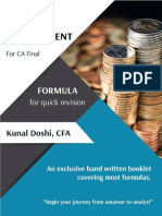 CAFinal SFM Formula LDR - EduInvest Academy Prof Kunal Doshi PDF