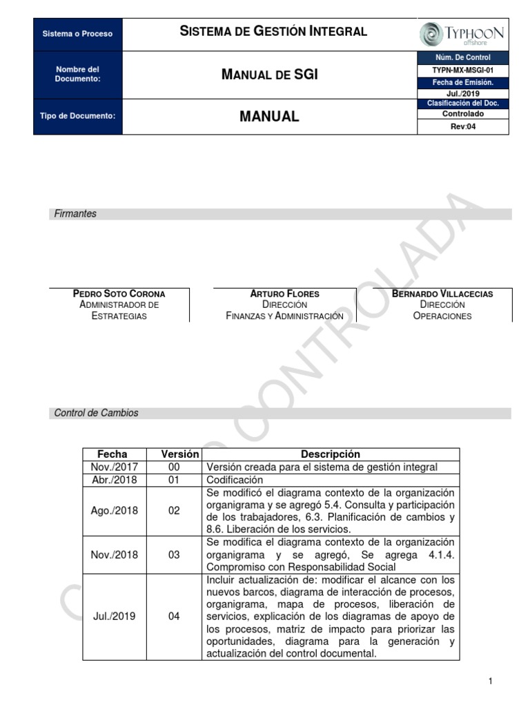 Manual de SGI PDF | PDF | Calidad (comercial) | Responsabilidad social ...