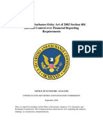 SEC - Study of The Sarbanes-Oxley Act Section 404 - Sep 2009