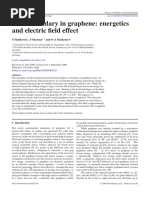 Twist Boundary in Graphene: Energetics and Electric Field Effect