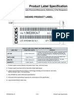 Product Label Specification: 1.5KE200CA-T 50000