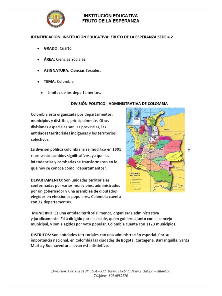 Taller de Sociales #2 | PDF | Colombia | Gobierno