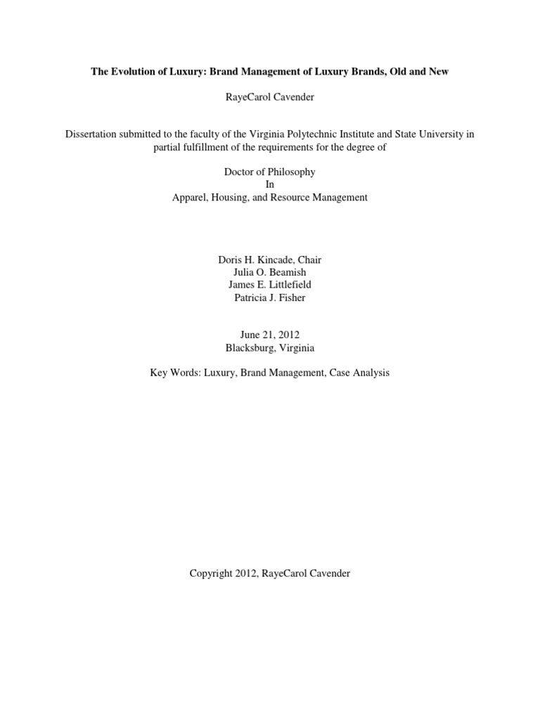 The Evolution Of Luxury Brand Management Of Luxury Brands Old And New