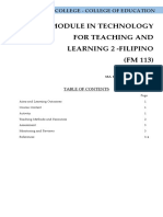 Module in Technology For Teaching and Learning 2 - Filipino (FM 113)