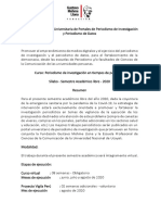 Sílabo - Periodismo de Investigación en Tiempos de Pandemia - Ucayali